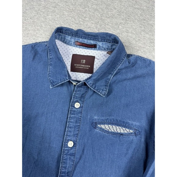 Scotch And Soda True‎ Gentlemen Long Sleeve Blue Size Medium Amsterdam Couture - Picture 1 of 7